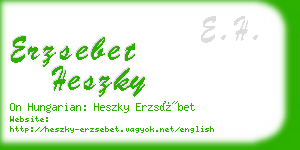 erzsebet heszky business card